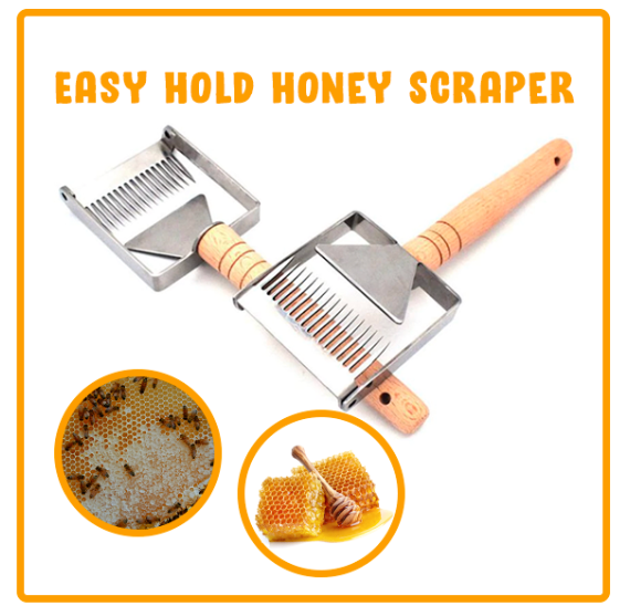 Multi-purpose honey fork fork scraping shovel scraper beehive nest box tool