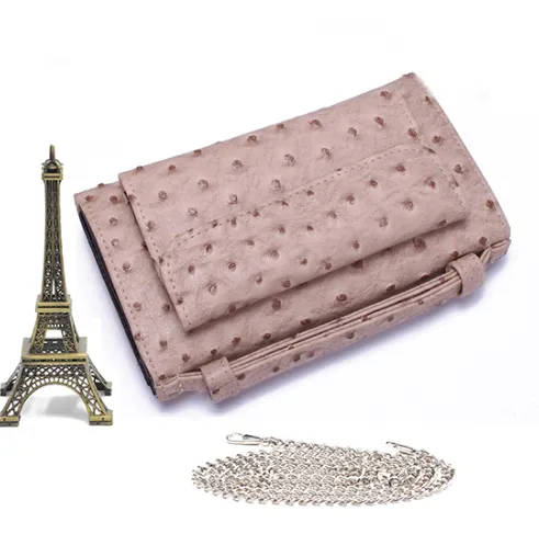 New snake pattern clutch bag handbag chain shoulder Messenger bag wallet ladies long section Apricot - Shop at LoveMi