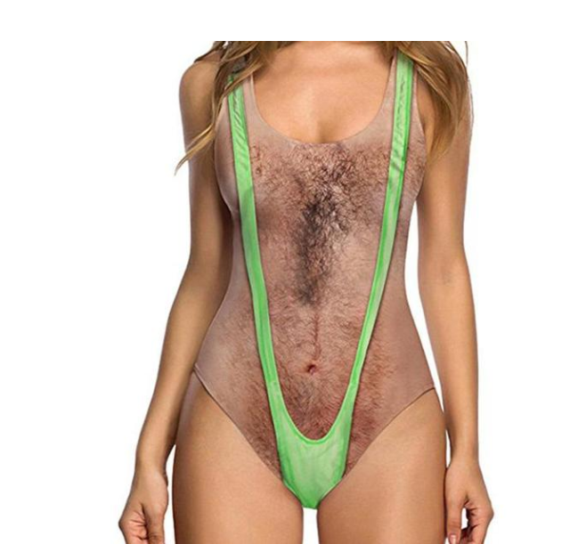 DCross border New European And American Ladiesskin Chest Hair One piece Swimsuit Color Bikini Bikini Swimsuit Strap - Shop at LoveMi