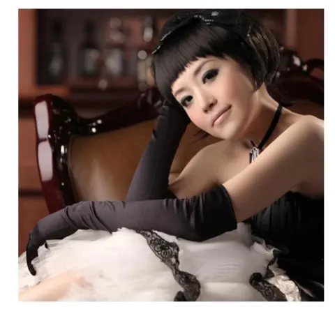 Satin Wedding Gloves Etiquette Bridal Sexy Dinner