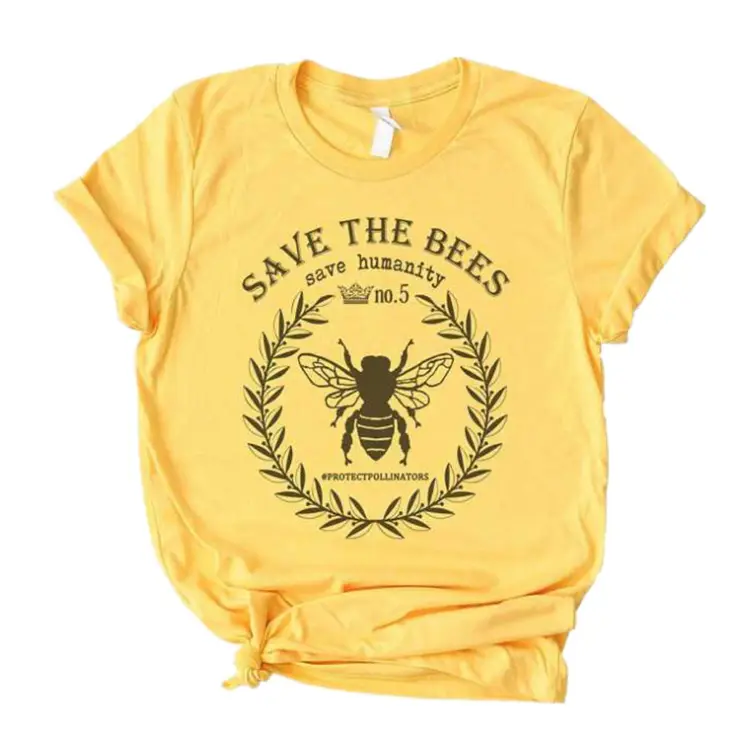 Letter printed round neck short sleeve t-shirt