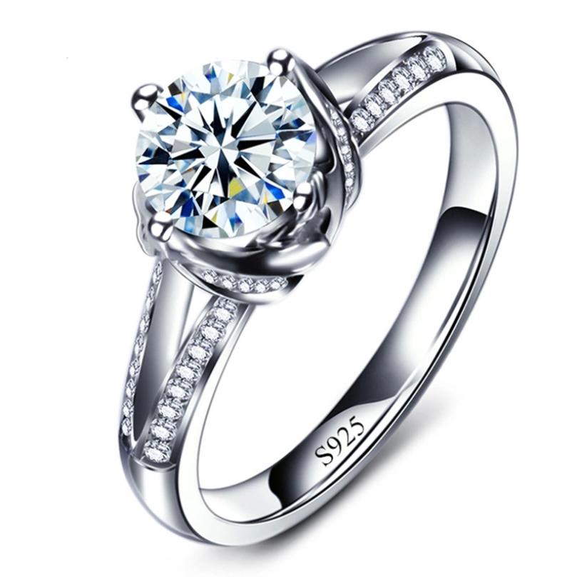 MDEAN Fashion Trend Jewelry Platinum Fashion Jewelry Exquisite 3A Zircon Ring MSR098