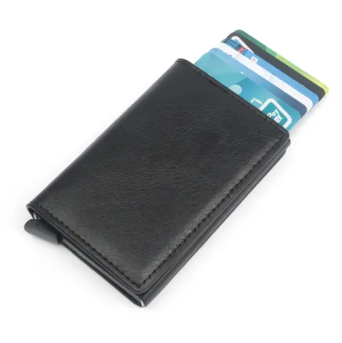 PU Automatic Card Holder RFID Multi-function