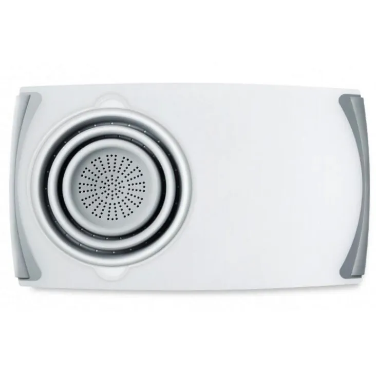 Innovative Multi-Functional 3 in 1 Chopping Board Detachable Folding Drain Basket Sink Cutting Board - Gray