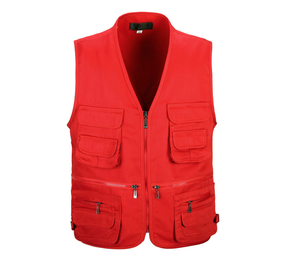 Fishing Vest Outdoor Work Clothes Tooling Foreign Trade Export Vest Shoulder Mountaineering Photography Polyester Cotton Cross-border Special Offer
