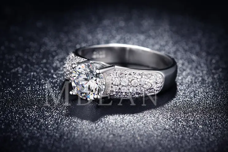 Platinum rose gold trend ring