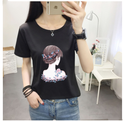 Summer short-sleeved t-shirt female student loose compassionate women's clothing