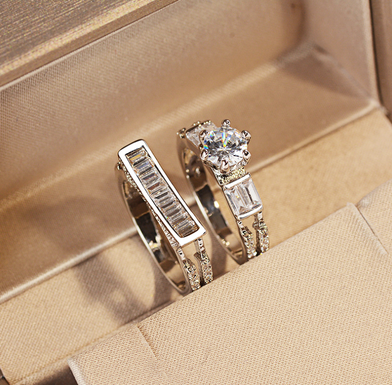 Diamond-studded diamond ring