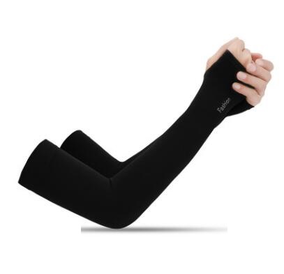 Summer cool sleeves sunscreen female armband sleeves sleeves men's sleeves driving anti-UV ice silk gloves long section