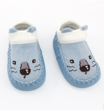 Cartoon baby non-slip shoes in Blue lion