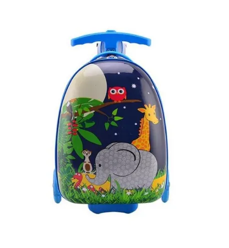 Children's trolley bag scooter trolley case suitcase luggage suitcase bag student trolley luggage box - Blue