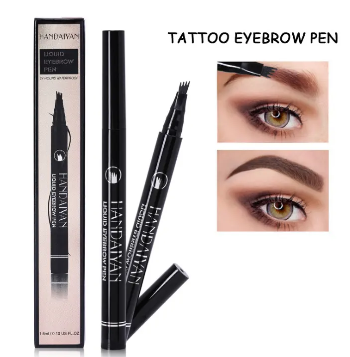 Microblading Eyebrow Pencil Waterproof Fork Tip Tattoo Pen Tinted
