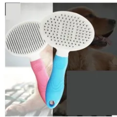 Pet comb automatic hair removal comb dog comb pet self-cleaning comb small dog cat knot needle comb self-cleaning comb - Pink 1 - View 1
