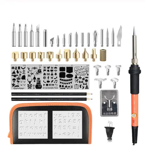 Adjustable Temperature Soldering Iron Set Engraving Hot Flower Tool