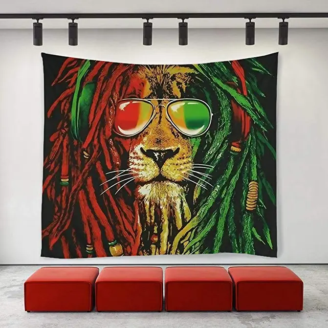 Lion tapestry art wall hippie king