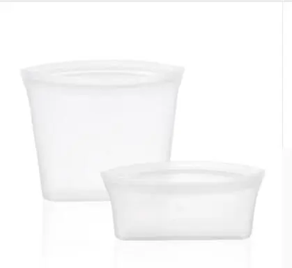 Food Silicone Bag Fresh keeping Storage Box Bag White 2Pcs - Shop at LoveMi