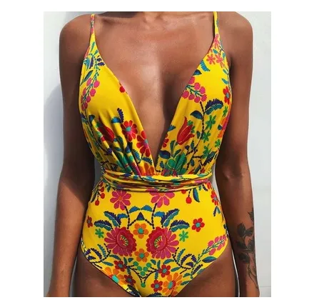 One Piece Swimsuit Backless Monokini Swimwear Women - D-L