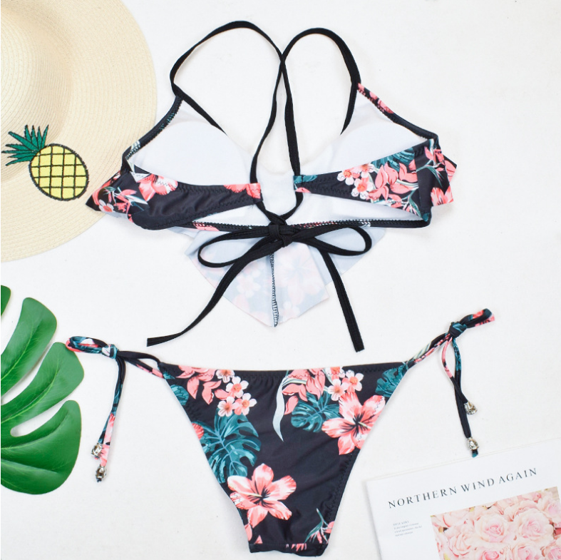 Split swimsuit sexy bikini print swimsuit - Image 2