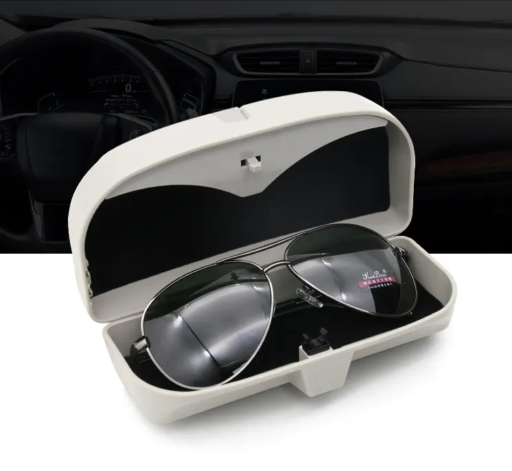 Car glasses case sun visor bill clip