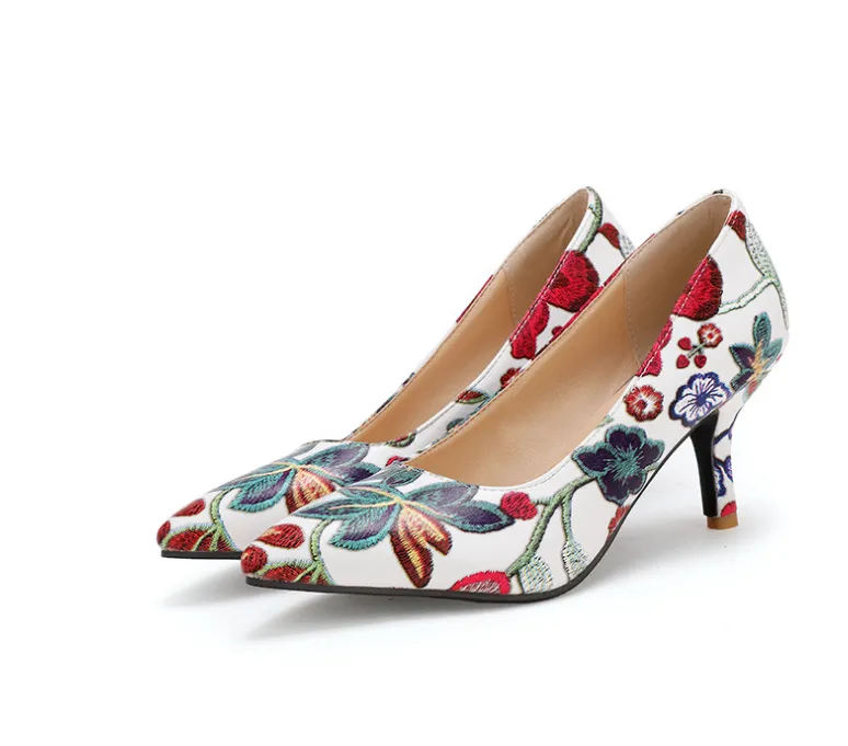 Shallow mouth pointed high heels - Blue
