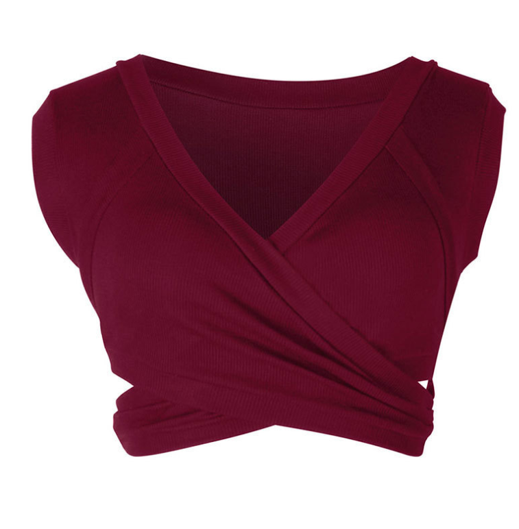 Summer women's sleeveless straps navel short vest bottoming shirt