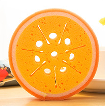 Fruit thick sponge scouring pad