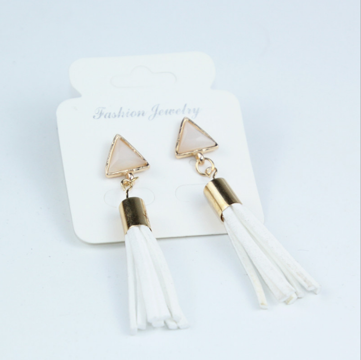 Alloy tassel earrings