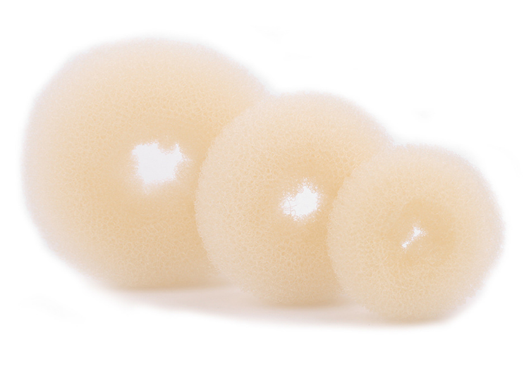 Foreign trade hair accessories manufacturers New donut flower taro hairdressing tools Variety balls head hair Beige 3Pcs - Shop at LoveMi