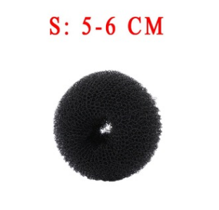 Foreign trade hair accessories manufacturers New donut flower taro hairdressing tools Variety balls head hair Black 6Cm - Shop at LoveMi