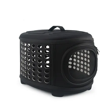 Pet Space Foldable Handbag Out Portable Pet Shoulder Bag Printing - Black