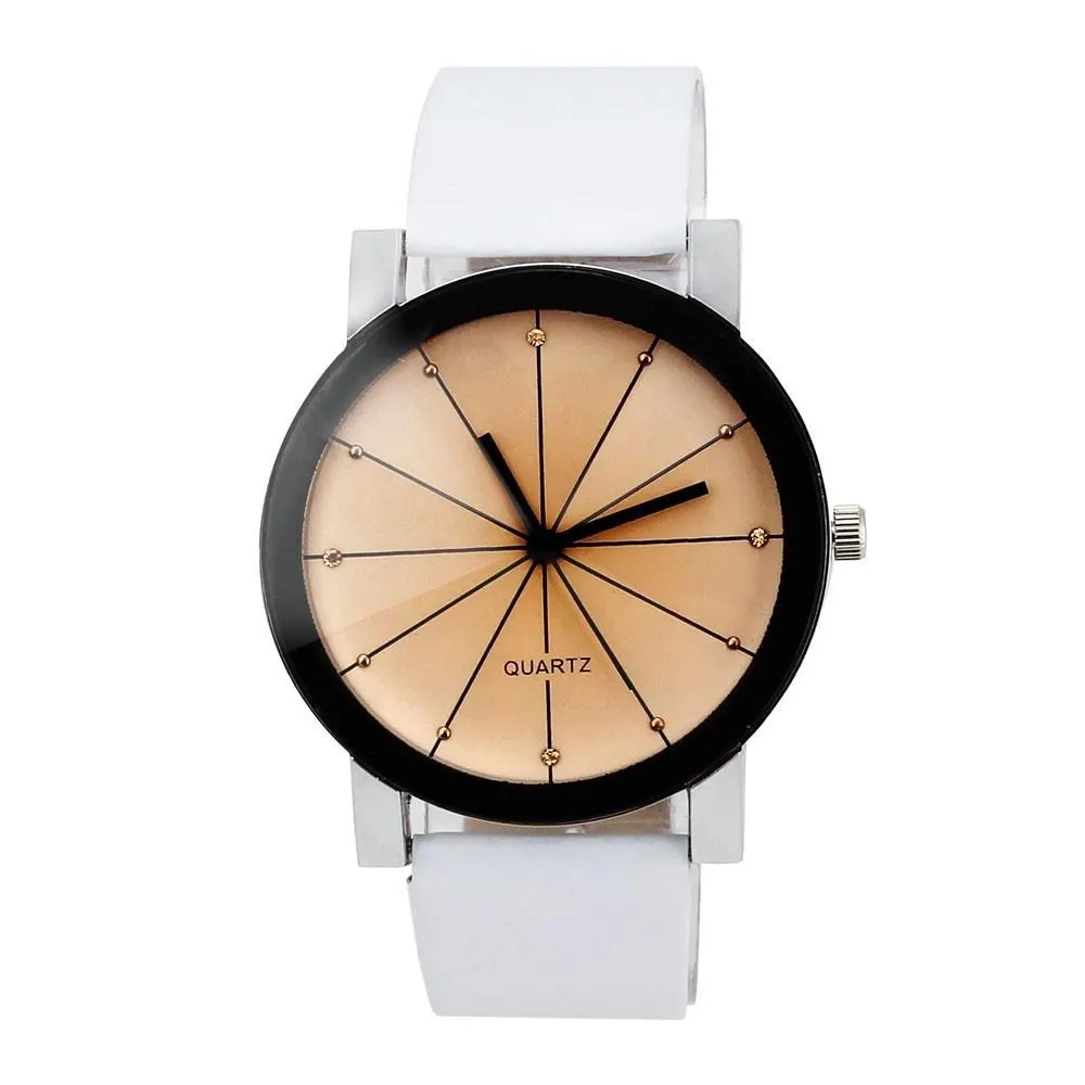 GENVIVA High Quality Men Quartz Dial Clock Stainless Steel