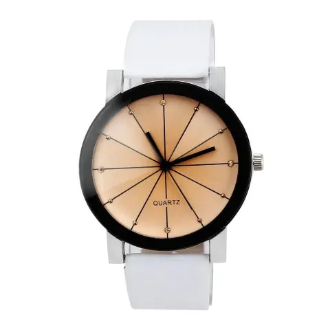 GENVIVA High Quality Men Quartz Dial Clock Stainless Steel