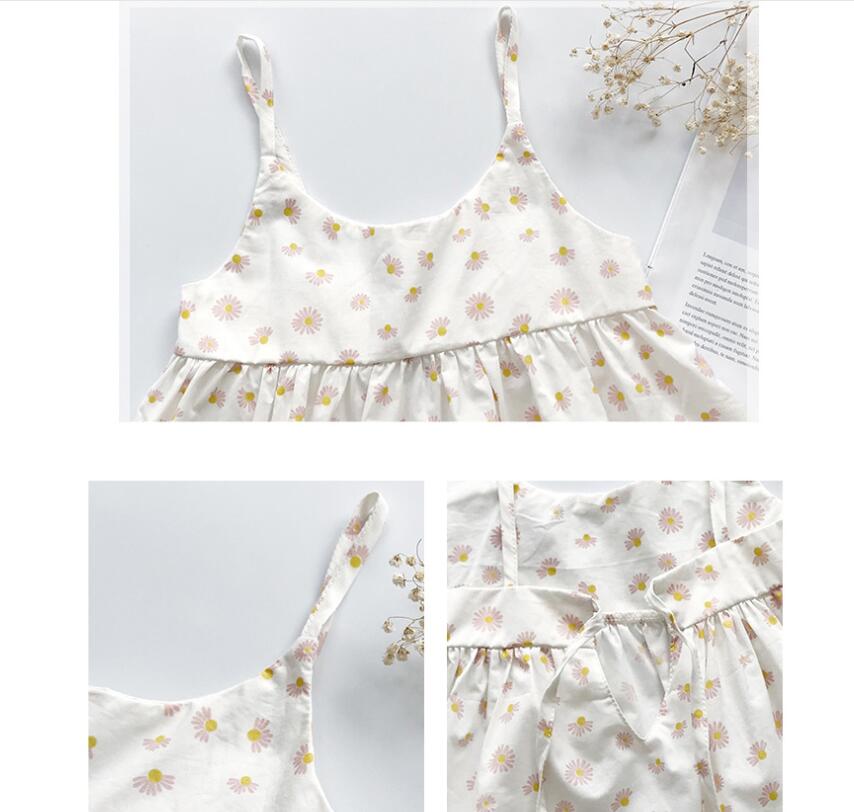 Summer Children's Wear Girls' Skirt Set Small Sleeveless Tops Shorts