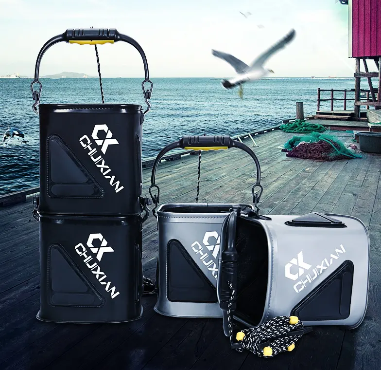 Fishing Bucket with Rope Eva Thickened Fish Folding Live