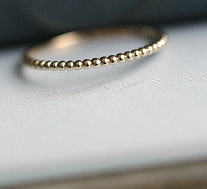 Copper plated 14k yellow gold ring Japanese ultra-fine water pearl ring ring