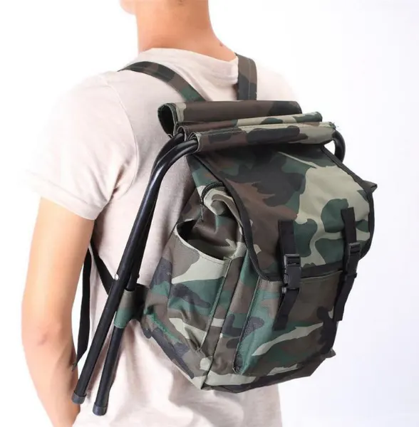 Folding Chair Outdoor Leisure Portable Fishing Stool Hiking Backpack