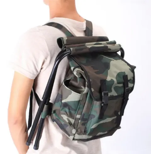 Folding Chair Outdoor Leisure Portable Fishing Stool Hiking Backpack