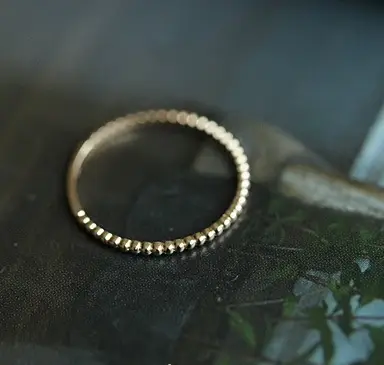 Copper plated 14k yellow gold ring Japanese ultra-fine water pearl ring ring