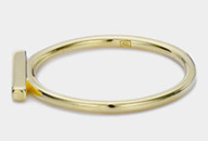 Pure 925 Silver Rings For Women Geometric Stick Simple Ring Office Simple Design Trendy Jewelry Party Gift Accessory