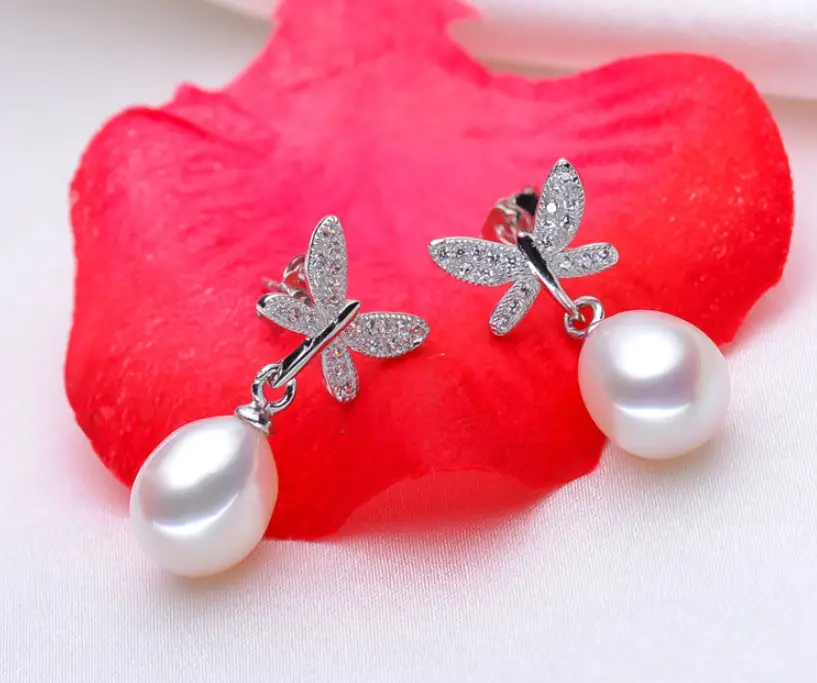 Fashion Natural Pearl Earrings Korea Creative Earrings Pearl Stud Earrings