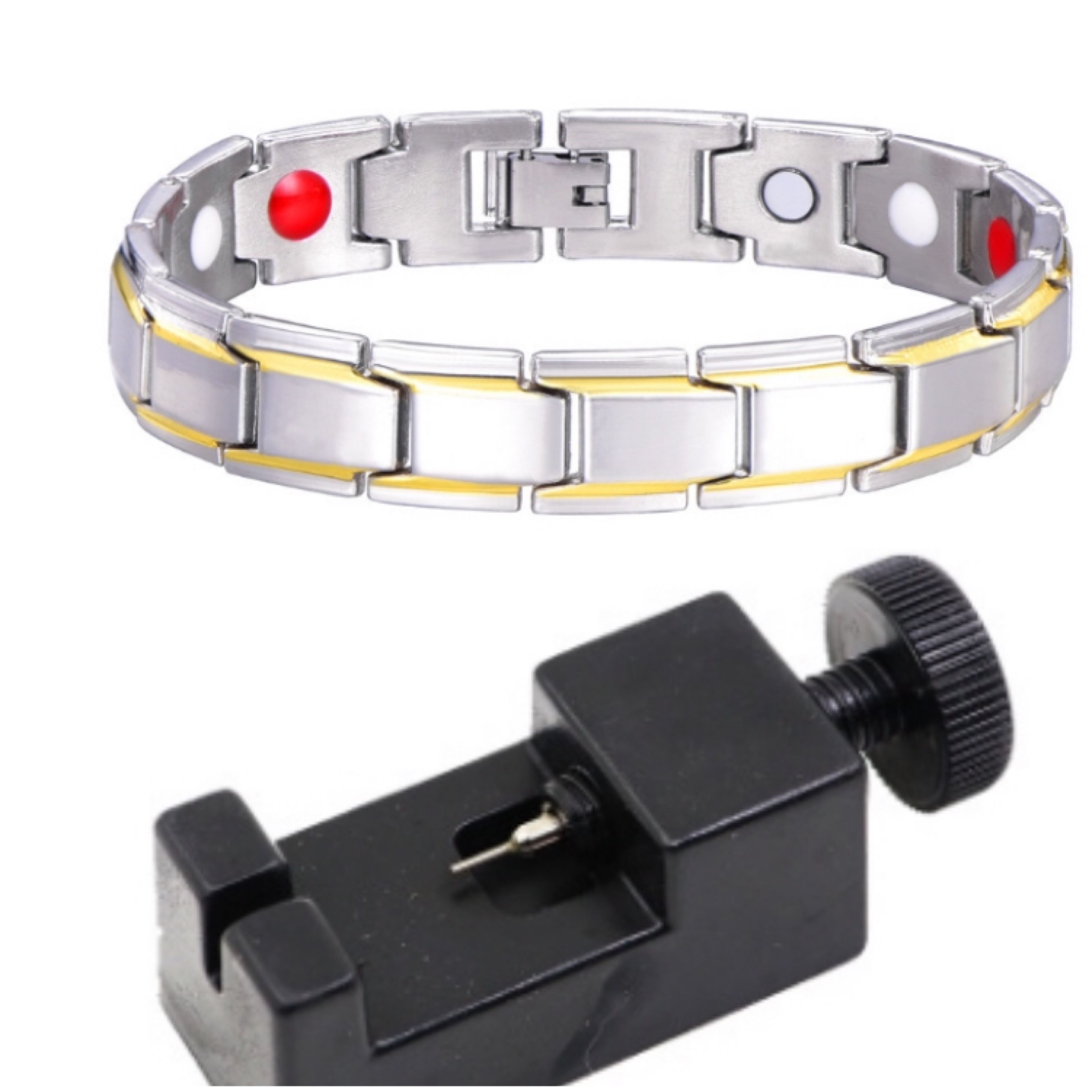 Black Charm Gold-plated Copper Health Bracelet