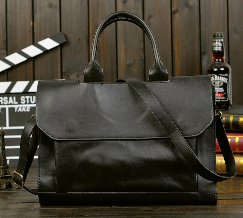 Shoulder slung computer briefcase Black - Shop at LoveMi
