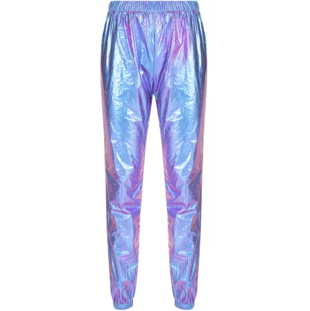 New Gradient Hip Hop Streetwear Pants Women Purple Korean Style Dance Jogger Mujer Pockets High Waist Trousers Blue Purple - Shop at LoveMi