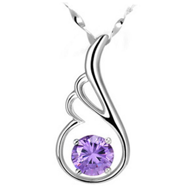 Angel wing diamond necklace