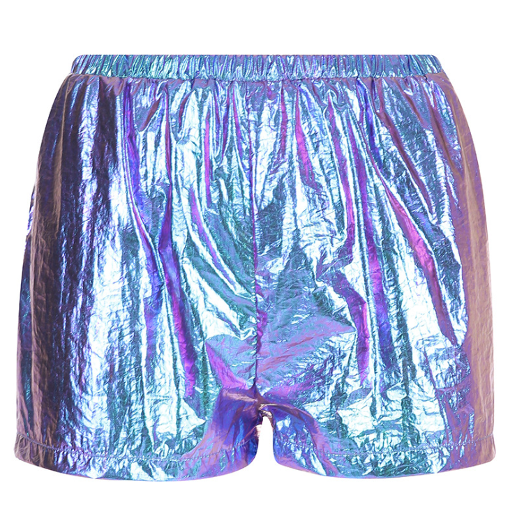 New Gradient Hip Hop Streetwear Pants Women Purple Korean Style Dance Jogger Mujer Pockets High Waist Trousers Flash Shorts - Shop at LoveMi