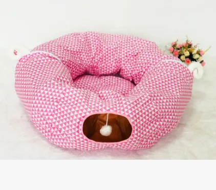 Rolling dragon cat litter cat tunnel cat sleeping bag rest toy pet cat litter pad Pink - Shop at LoveMi