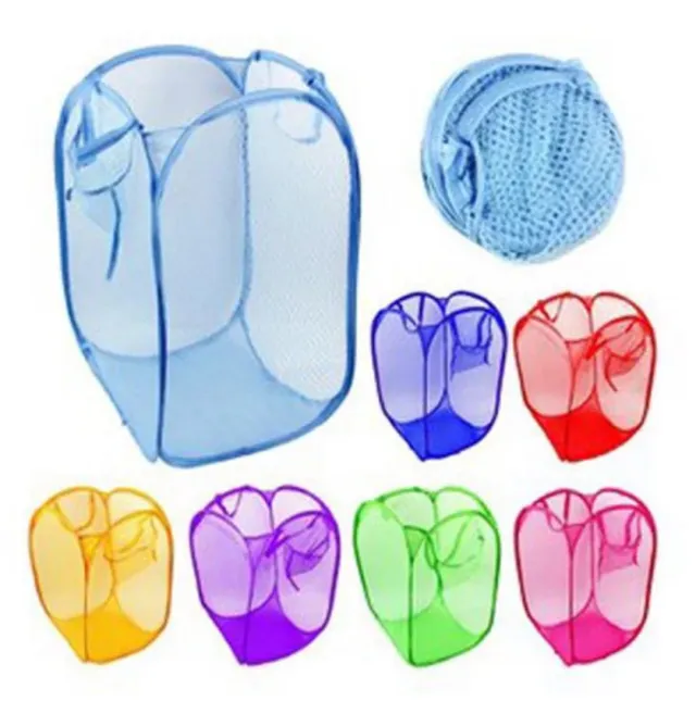 Foldable hamper can be stored in the laundry basket. Mesh cloth color clothes basket storage laundry storage basket Random - Shop at LoveMi
