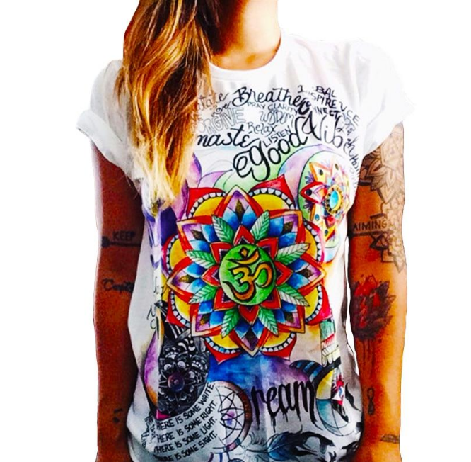 Color 3D printed women's t-shirt