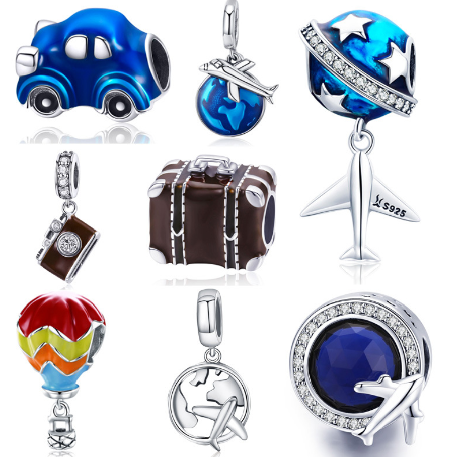 925 sterling silver loose beads European and American fashion DIY beaded bracelet jewelry accessories