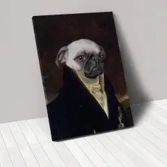 Personalized Pet Canvas Portrait Image - Nobel - View 1